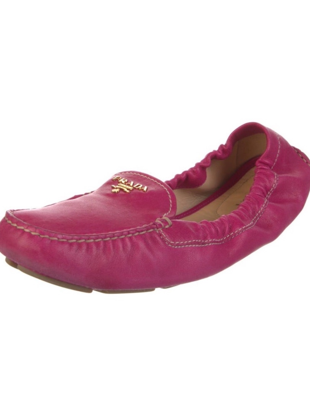 Prada Pink Leather Loafer w/box